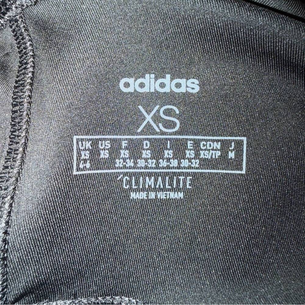 Adidas Women’s Black and White Stripe Cropped Leggings Size XS - Picture 6 of 6
